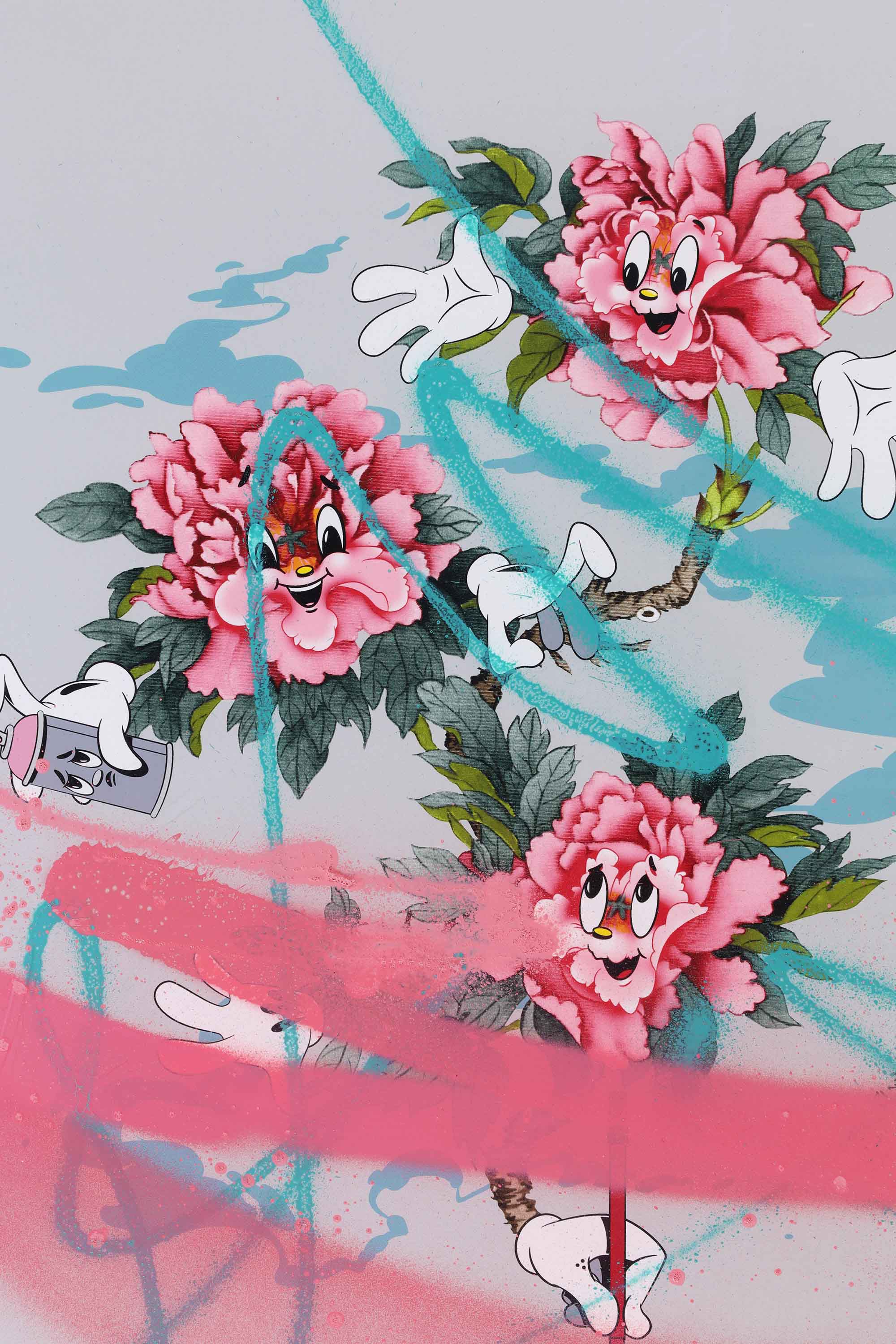 My Lil Peonies (Hand Embellished)