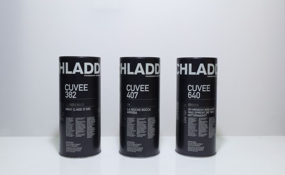 Bruichladdich 21 Years Old Cuvée 382 La Berenice/Bruichladdich 21 Years Old Cuvée 407 PX/Bruichladdich 21 Years Old Cuvée 640 Eroica
