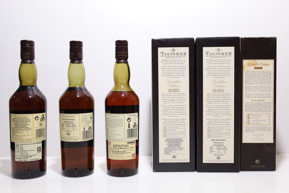 Talisker 1989 Distillers Edition TD-S:5DP/Talisker 1993 Distillers Edition TD-S:5JV/Talisker 1996 Distillers Edition TD-S:5KW