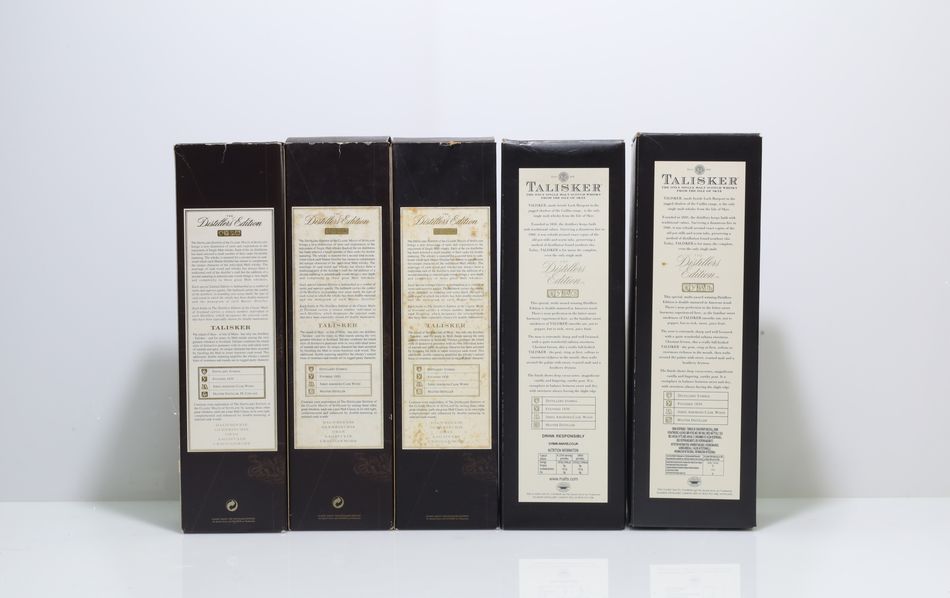 Talisker 1986 Distillers Edition TD-S:5AM/Talisker 1989 Distillers Edition TD-S:5DP/Talisker 1991 Distillers Edition TD-S:5FR/Talisker 1993 Distillers Edition TD-S:5JV/Talisker 1996 Distillers Edition TD-S:5KW