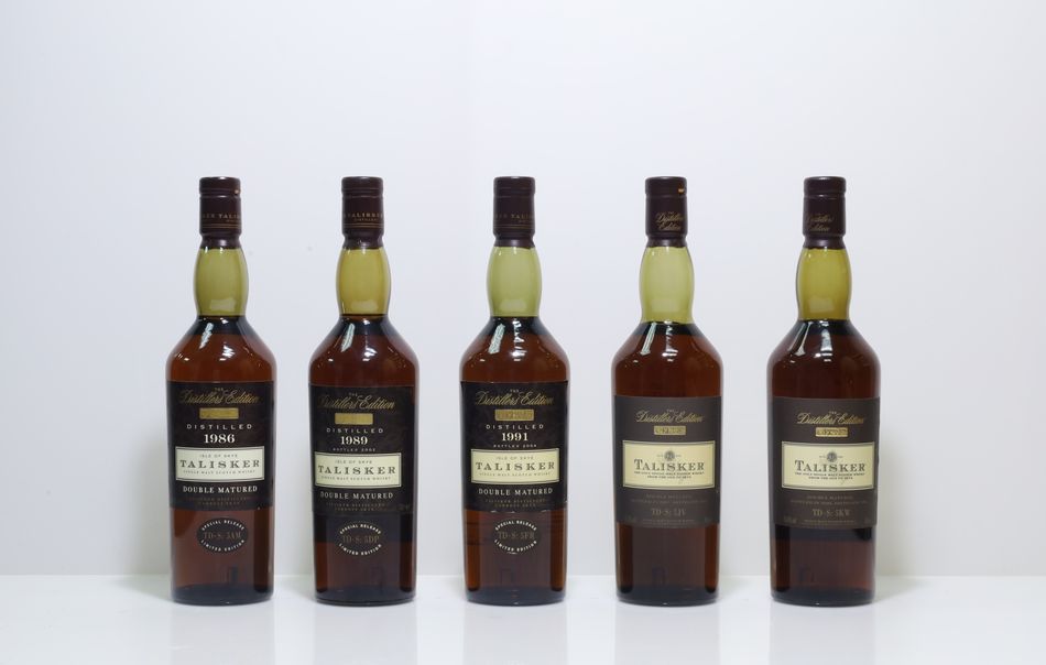 Talisker 1986 Distillers Edition TD-S:5AM/Talisker 1989 Distillers Edition TD-S:5DP/Talisker 1991 Distillers Edition TD-S:5FR/Talisker 1993 Distillers Edition TD-S:5JV/Talisker 1996 Distillers Edition TD-S:5KW