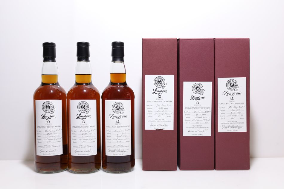 Longrow 1996 12 Years Old Springbank Society/Longrow 2001 10 Years Old Spingbank Society