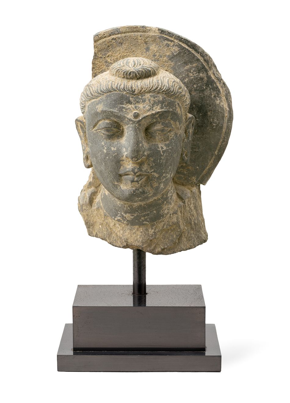 1-3世紀 犍陀羅 片岩佛首像