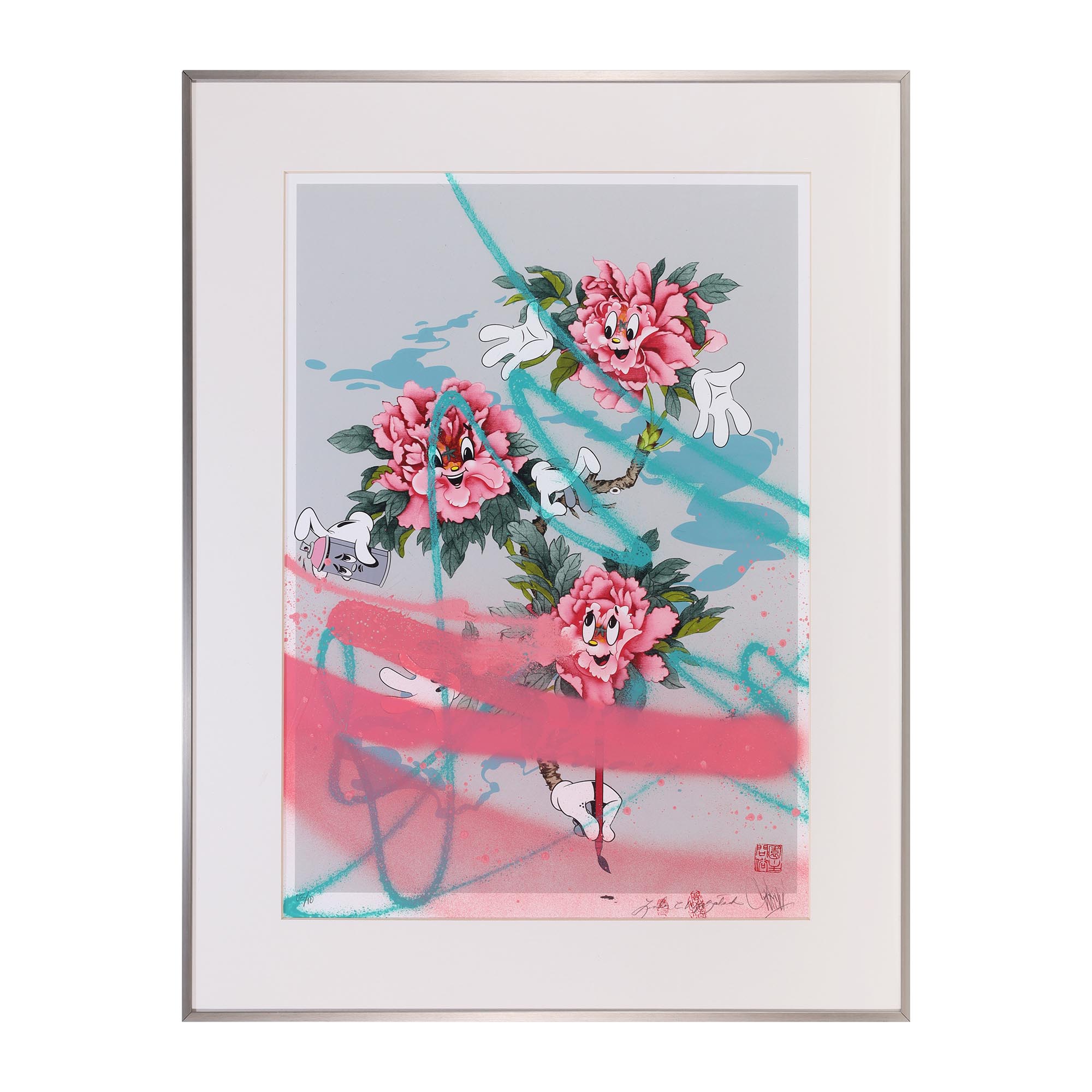My Lil Peonies (Hand Embellished)